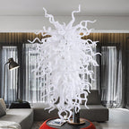 Arctic Frost Artisan Chandelier - Modern Pure White Hand-Blown Glass - BeyPan