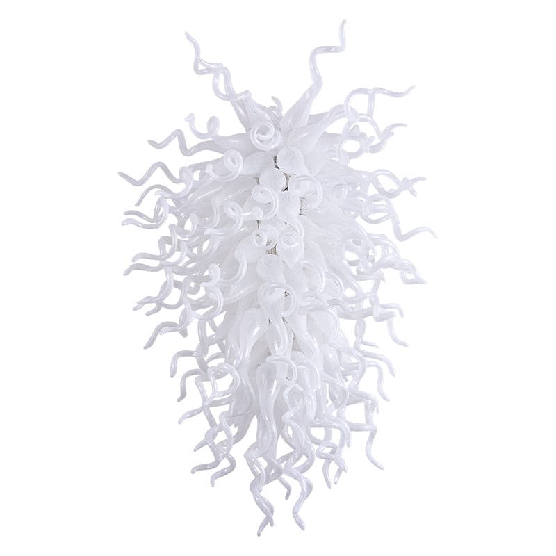 Arctic Frost Artisan Chandelier - Modern Pure White Hand-Blown Glass - BeyPan