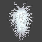 Arctic Frost Artisan Chandelier - Modern Pure White Hand-Blown Glass - BeyPan