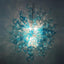 Arctic Frost Artisan Glass Chandelier - Modern Hand-Blown Cyan and Clear - BeyPan
