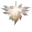 Arctic Petal Artisan Blown Glass Chandelier - Modern White Frosted Glass - BeyPan