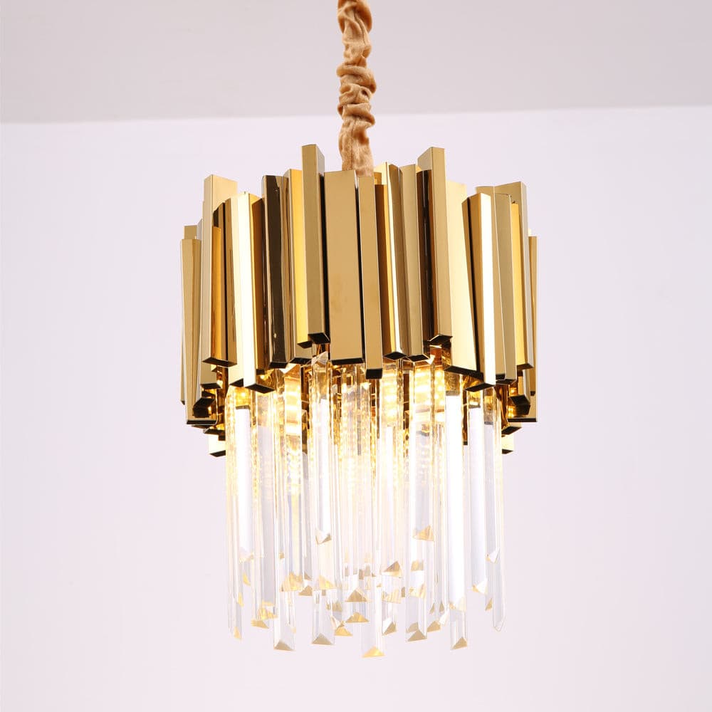 Art Deco Gold Crystal Chandelier - Modern Luxury Pendant Light - BeyPan Hauptbild