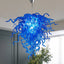 Artisan Murano Style Blue Blown Glass Chandelier - Deep Cobalt Sculptural - BeyPan