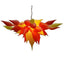 Autumn Radiance Artisan Blown Glass Chandelier - Modern Luxury Red and Yellow - BeyPan