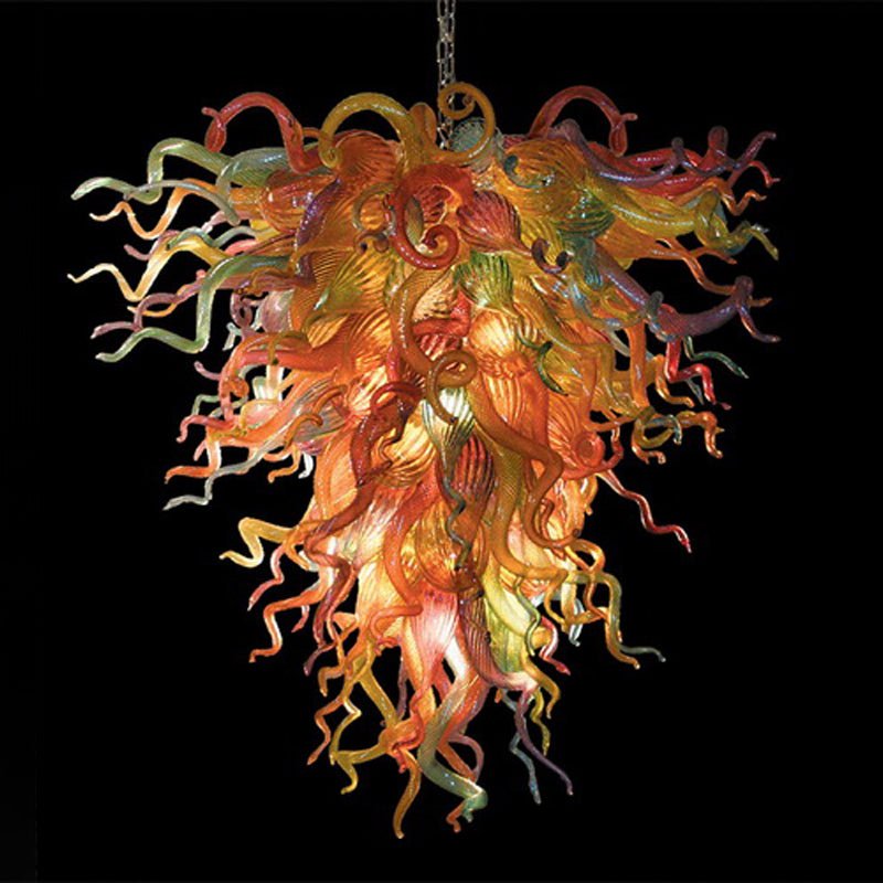 Autumn Symphony Chihuly Style Blown Glass Chandelier – Multicolored Artisan Art Zweitbild