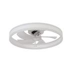 19.7 in. White Dimmable LED Downrod Mount Standard Ceiling Fan with Remote Control, 6 Adjustable Wind Speeds