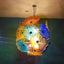 Blooming Colors Murano Style Glass Plate Chandelier - Vibrant Hand-Blown Floral Plates - BeyPan