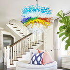 Blown Glass Chandelier Multi Layers Semi-Circular Shape D52"XH32" - BeyPan