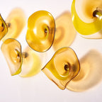 Blown Glass Wall Plates Amber Golden D10inches - BeyPan