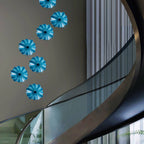 Blown Murano Glass Wall Plates Azure Blue D12inches - BeyPan