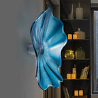 Blown Murano Glass Wall Plates Azure Blue D12inches - BeyPan