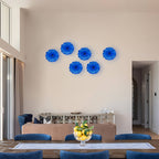 Blown Murano Glass Wall Plates Cobalt Blue D12inches - BeyPan