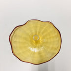 Blown Murano Glass Wall Plates Golden Color D12inches - BeyPan