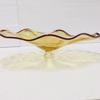 Blown Murano Glass Wall Plates Golden Color D12inches - BeyPan