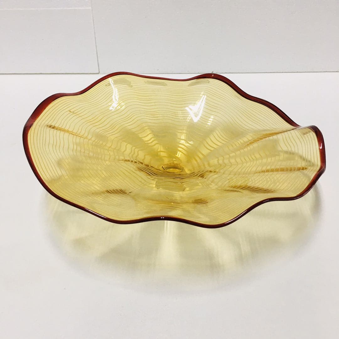 Blown Murano Glass Wall Plates Golden Color D12inches - BeyPan