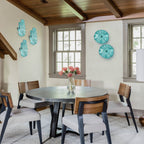 Blown Murano Glass Wall Plates Mint Teal D12inches - BeyPan