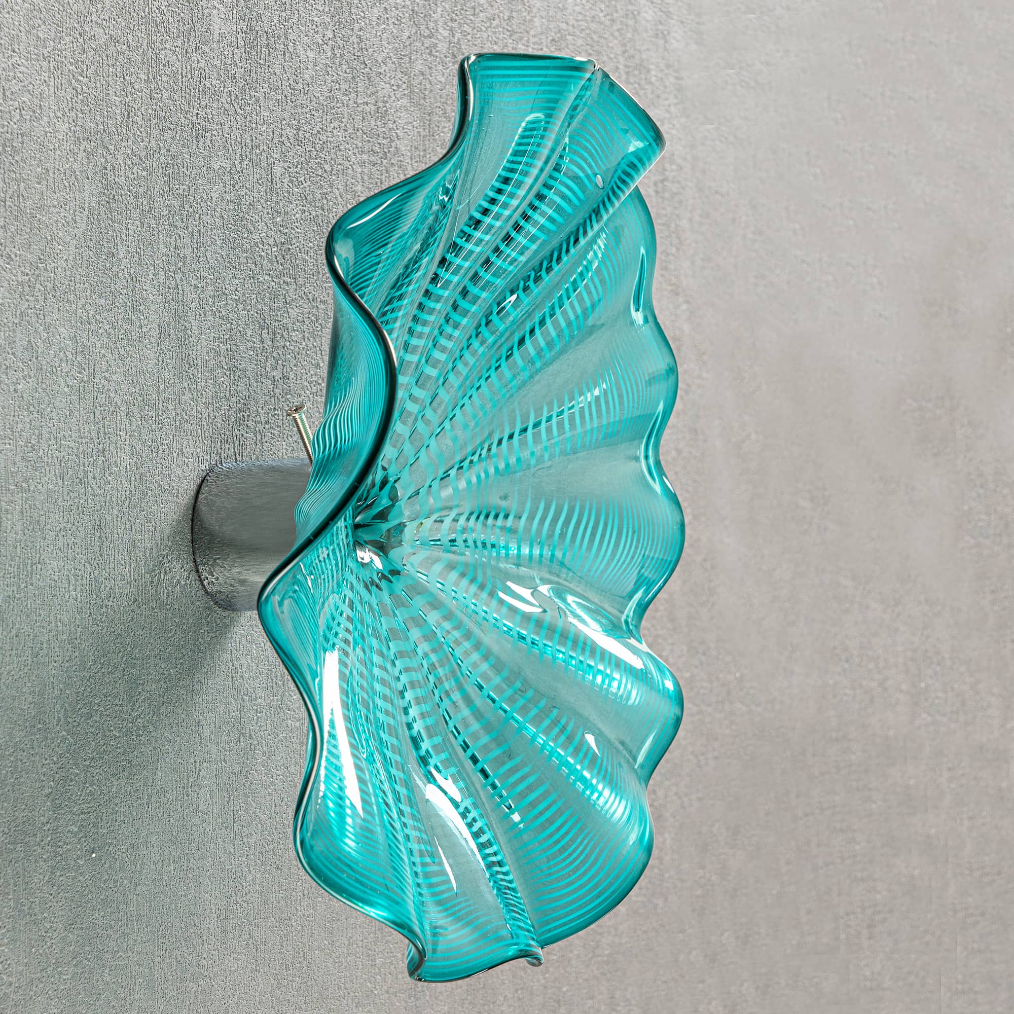 Blown Murano Glass Wall Plates Mint Teal D12inches Zweitbild