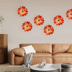 Blown Murano Glass Wall Plates Red D12inches - BeyPan