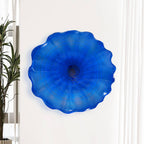 Blown Murano Style Glass Wall Plates - Cobalt Blue Decor D12inches - BeyPan
