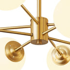 Brass Opal Glass Globe Tier Sputnik Chandelier - BeyPan