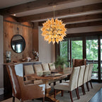 Breathtaking Elegance: Hand-Blown Orange Dandelion Sputnik Chandelier - BeyPan