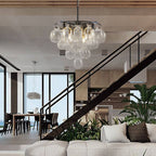 Bubbles Chandelier 4-Tiered Smooth Clear Glass Balloons - BeyPan