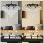 Bubbles Chandelier 4-Tiered Textured Glass Balls - BeyPan