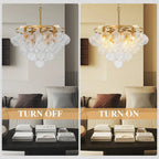 Bubbles Chandelier 4-Tiered Textured Glass Balls - BeyPan