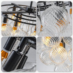Bubbles Chandelier 4-Tiered Textured Glass Balls - BeyPan