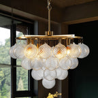 Bubbles Chandelier 4-Tiered Textured Glass Balls - BeyPan