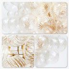 Bubbles Chandelier Clear Glass Ball Swirled Texture D36"*H44" - BeyPan