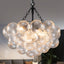 Bubbles Chandelier Clear Swirled Texture Ball Black Frame - BeyPan