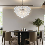 Bubbles Chandelier Clear Swirled Texture Ball Nickel Frame - BeyPan