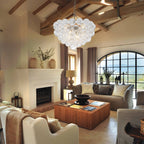 Bubbles Chandelier Clear Swirled Texture Ball Nickel Frame - BeyPan