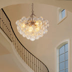 Bubbles Chandelier Clear Swirled Texture Ball Nickel Frame - BeyPan