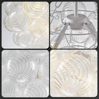Bubbles Chandelier Clear Swirled Texture Ball White Frame - BeyPan