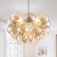 Bubbles Chandelier Dark Beige Blown Glass Balloon Light Brown - BeyPan