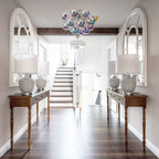 Bubbles Chandelier Semi-Flush Iridescent Cognac Tinted Glass - BeyPan