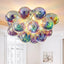 Bubbles Chandelier Semi-Flush Iridescent Cognac Tinted Glass - BeyPan