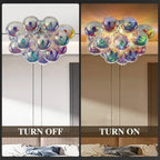 Bubbles Chandelier Semi-Flush Iridescent Cognac Tinted Glass - BeyPan