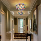 Bubbles Chandelier Semi-Flush Iridescent Cognac Tinted Glass - BeyPan