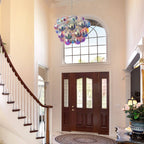 Bubbles Chandelier With Iridescent Cognac Tinted Glass - BeyPan