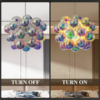 Bubbles Chandelier With Iridescent Cognac Tinted Glass - BeyPan