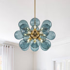 Bubbles Chandelier With Teal Blue Glass Balls - BeyPan