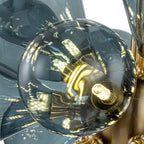 Bubbles Chandelier With Teal Blue Glass Balls - BeyPan