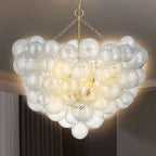 Bubbles Glass Chandelier Clear Ball Swirled Texture D36"*H38" - BeyPan