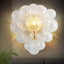 Bubbles Wall Lamp Clear And Ribbed Balls Gold Frame 1 Light - BeyPan