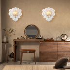 Bubbles Wall Lamp Clear And Ribbed Balls Gold Frame 1 Light - BeyPan