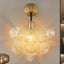 Bubbles Wall Lamp Clear And Ribbed Balls Gold Frame And Black Cord - BeyPan