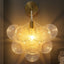 Bubbles Wall Lamp Clear And Ribbed Balls Gold Frame And White Cord - BeyPan